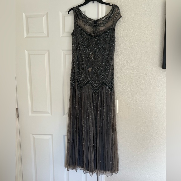 Pisarro Nights beaded illusion dress - Picture 2 of 6